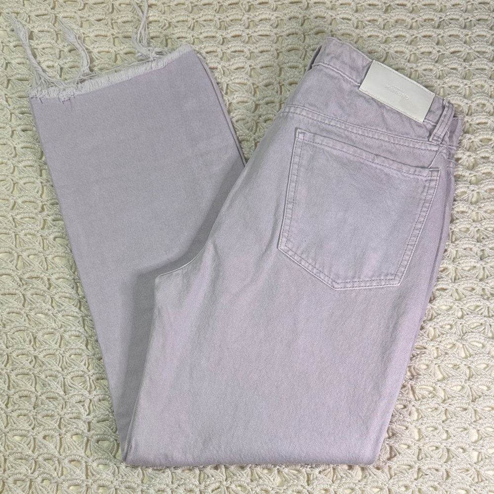 7 For All Mankind Lavender Straight Ankle Denim Jeans